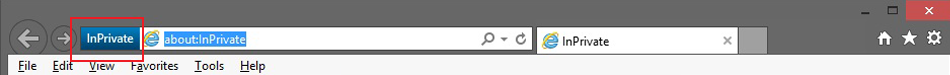 Internet Explorer InPrivate window